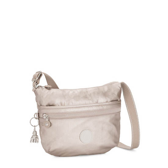 Torba Crossbody Kipling Arto Small Metallic Beżowe | PL 2131NW